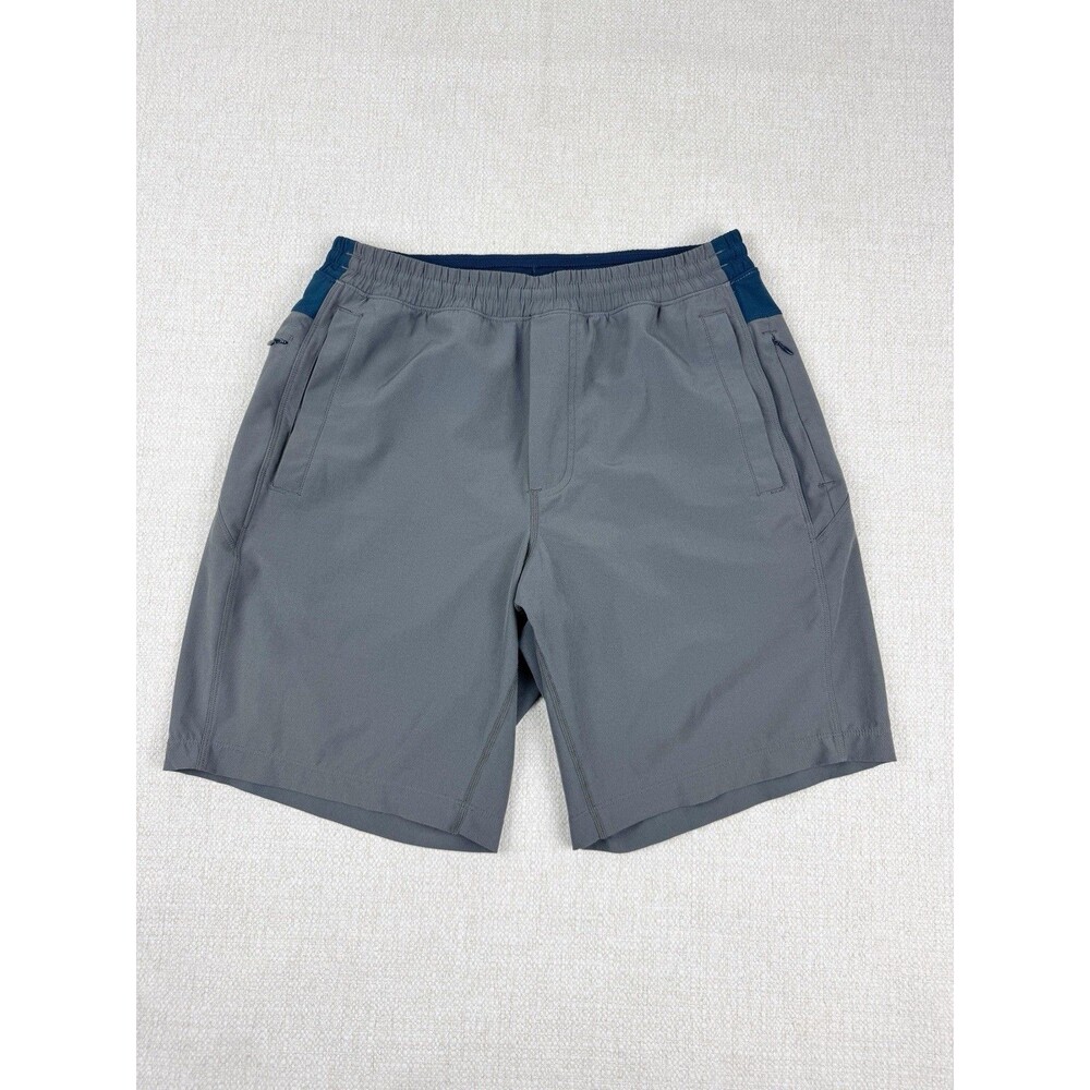 Birddogs Men's Gray Navy Lined Boom for your Boomstick Gym Running Shorts